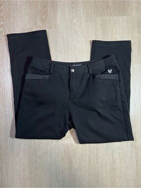 Lyle & Scott Black Slim Fleece Lined Straight Pants
